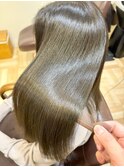 美髪縮毛矯正×艶感マリーンベージュカラー