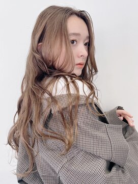 ノイ(noi) 顔周りレイヤーカットくびれヘアミルクティーベージュカラー