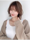 小顔レイヤー大人カジュアル*レイヤーボブ*30代40代50代*丸顔