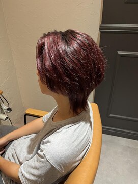 スーリール 伊都店(Sourire) ボルドー/ブリーチ/メンズ