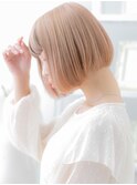セクションカラー韓国風前下がりミニボブTb10上尾10代20代30代