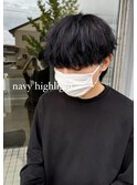 ☆ネイビー　ハイライト☆
