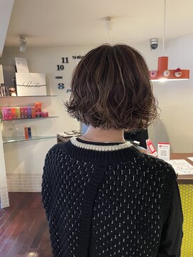 ヘアースペースブルーム プリュス 石橋店(HAIR SPACE BLOOM plus) 石橋/白髪ぼかしハイライト/くせ毛風パーマ/髪質改善/ボブ/学割