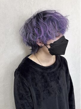 テーラヘアー つくば研究学園店(TELA HAIR) ラベンダー無造作ウルフ【TELA HAIR つくば研究学園】