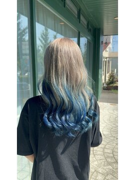 イーエス(E.S) Beige×Blue☆グラデーションカラー☆