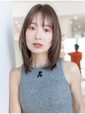 20代30代ミディアム顔周りレイヤーカット髪質改善トリートメント