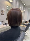 あご下2cm切りっぱなしボブ