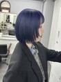 セレーネヘアー 難波店(Selene hair)&nbsp;レイヤーボブ×ブルーラベンダー