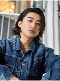 メンズボブメンズミディアムパーマスパイラルパーマルーズパーマ