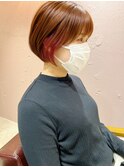 *滝田*吉祥寺似合わせフェザーショートボブインナーカラー人気