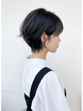 ヘアーメイクパウダー 天王寺寺田町店(Hair make powder) ナチュラルボブ前髪ありイメチェン20代30代40代50代ショートボブ