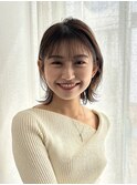 レイヤー/セミロングボブ髪質改善縮毛矯正白髪ぼかしショート