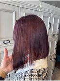 ワンブリーチで作るチェリーレッドカラー