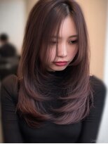 ダル 渋谷/表参道(DAL.)&nbsp;オリーブベージュ顔周りレイヤー韓国風センターパート