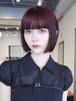 シオン(shion) ワインレッド艶ボブ_F31880