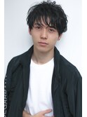 clan<ネイビーカラーソフトツーブロックショート＞