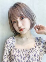 アイティーバイアルバム 八王子店(IT by ALBUM)&nbsp;レイヤーボブ_マロンベージュAラインボブかきあげロング_28357