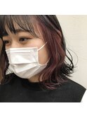 インナーチェリーピンクカラー♪｜西葛西インナーカラー