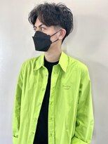 アンニュイパーマセンターパート
