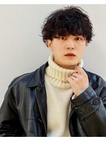 オーシャントーキョー 原宿(OCEAN TOKYO)&nbsp;無造作カールマッシュ/黒髪/ツーブロック