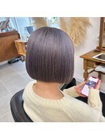 O&nbsp;大人透け感透明感ラベンダーカラー×ツヤ髪ショートボブ