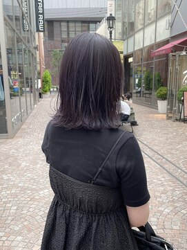 ハルキ ミナト ジャパン オオサカ(HARUKI MINATO japan OSAKA) ピンクラベンダー×ボブ 20代30代40代ヘア 小顔 大阪ボブ 梅田