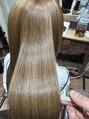 フランジェッタヘアー(Frangetta hair) ハイトーンでも艶めきます^_^/髪質改善/デザインカラー/カット