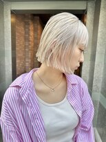 ルーム(Loom.)&nbsp;ミニボブ　ブロンド　ケアブリーチ　ホワイトブリーチ