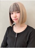 美髪＊切りっぱなしボブ＊ブロンド×ブラック＊髪質改善