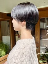 スクエアウーノ 博多(SQUARE＊UNO HAKATA)&nbsp;ショートボブ　ストレート　髪質改善　グレージュ　丸みショート