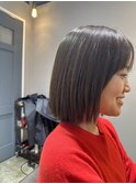 大人ショートボブマッシュショートアッシュブラックブルーカラー