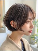 イメチェン　外ハネ　ボブ　美髪　ワイドバング　ブルーブラック