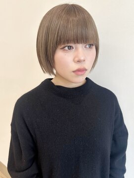 セイドット リー(Say. Ree) Say.ショートボブホワイトグレージュ地毛風ストレートミニボブ