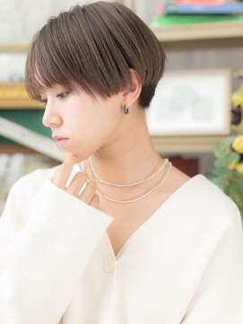 カバーヘア ブリス 川口(COVER HAIR bliss) 小顔透けバングナチュラルマッシュショートh4川口20代30代