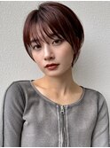【MINX】くびれヘアアプリコットオレンジハイライトカラー_銀座