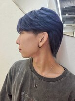 ソレイユトウキョウシブヤ(SOLEIL TOKYO shibuya)&nbsp;メンズフェザースタイルブリーチネイビー