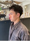 スパイキーショート/アップバング/メンズカット/越谷