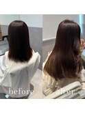 【ミディアム→胸下ロング】こっくりブラウン*