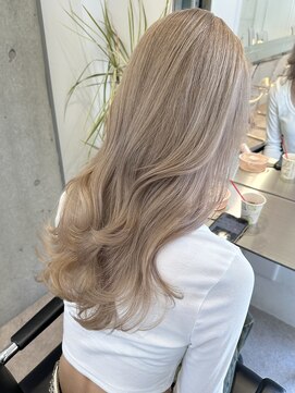 サンクマーケット 渋谷(cinq MARKET) 渋谷ブリーチカラーハイトーンカラーミルクティーベージュ韓国