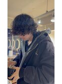 マッシュウルフのプードルパーマスパイラル