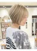 40代50代60代 ショート白髪ぼかし絶壁解消似合わせ　安