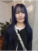 Blue color/ブリーチカラー/暗めカラー/柏駅