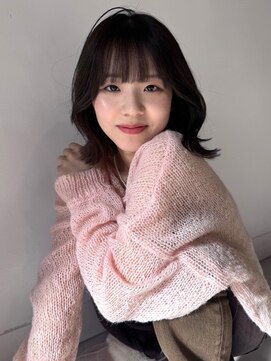 アモレット 天文館店(amoretto) 黒髪 前髪カット くびれヘア 韓国ヘア 顔周りカット 20代