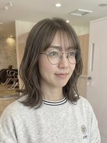 シュガー 仙台宮城野区(&Sugar)&nbsp;大人可愛い切りっぱなしオリーブグレージュボブ