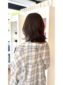 結んでも映えるシアーカラー×切りっぱなしボブ &nbsp;
