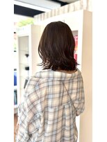 ヘアショップエヌアンドエー 久喜店(hairshop N&A)&nbsp;結んでも映えるシアーカラー×切りっぱなしボブ