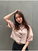 ナチュラルブラウン/ハッシュカット/グレージュ/デザインカラー