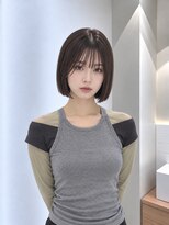 フォト 新宿三丁目(foto)&nbsp;髪質改善縮毛矯正地毛風ストレート切りっぱなしボブ
