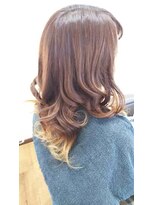 ヘアーアンドフェイシャルキング(Hair&Facial King) グラデェーションカラー＋コテ巻き