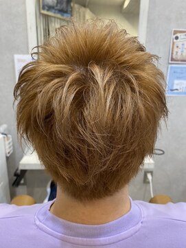 ヘアーサロン キー(Key) メンズミルクティーカラー♪刈り上げマッシュでモテスタイル